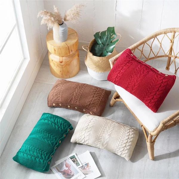 cushion/decorative pillow knitted wool with core solid minimalist home office textile lumbar pillows twist button sofa cushion nap
cushion/decorative pillow knitted wool with core solid minimalist home office textile lumbar pillows twist button sofa cushion nap