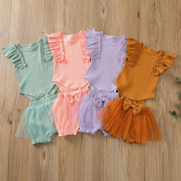 rompers toddler baby girls clothes sets 2021 summer born infant knitted ruffles bodysuits+tulle bowknot shorts skirts outfits, Blue
rompers toddler baby girls clothes sets 2021 summer born infant knitted ruffles bodysuits+tulle bowknot shorts skirts outfits, Blue