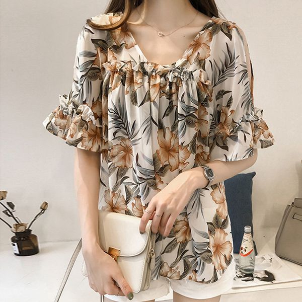 women's blouses & shirts fashion sweet style women clothing printed casual plus size short sleeved loose, White
women's blouses & shirts fashion sweet style women clothing printed casual plus size short sleeved loose, White