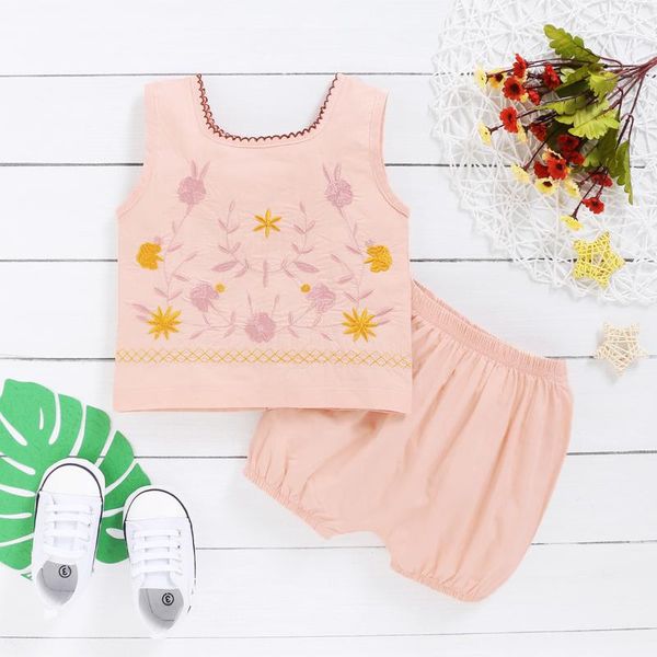 clothing sets baby & children's 0-3y summer infant girls clothes sleeveless pink floral vest +shorts home comfortable outfits, White
clothing sets baby & children's 0-3y summer infant girls clothes sleeveless pink floral vest +shorts home comfortable outfits, White