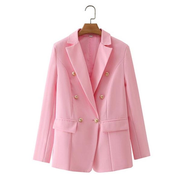 women's suits & blazers pink blazer women 2021 slim jacket female double breasted metal lion buttons and jackets white, White;black
women's suits & blazers pink blazer women 2021 slim jacket female double breasted metal lion buttons and jackets white, White;black
