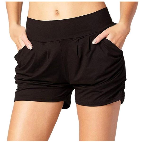 women's shorts fashion women casual solid pockets high elasticity soft comfy activewear, White;black
women's shorts fashion women casual solid pockets high elasticity soft comfy activewear, White;black