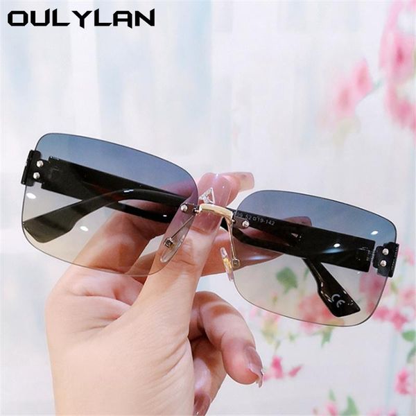 sunglasses oulylan rimless women fashion square sun glasses female vintage hollow temples gradient shades eyewear ladies uv400, White;black
sunglasses oulylan rimless women fashion square sun glasses female vintage hollow temples gradient shades eyewear ladies uv400, White;black