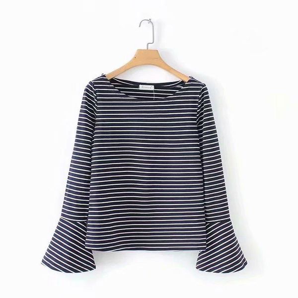 women's t-shirt 2021 women striped o-neck long sleeve female fashion casual clothes, White
women's t-shirt 2021 women striped o-neck long sleeve female fashion casual clothes, White