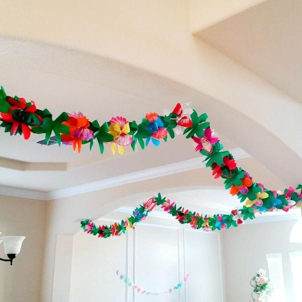 party decoration 3m hawaiian flower banner garland hanging bunting paper leaves luau tropical birthday summer beach wedding decor
party decoration 3m hawaiian flower banner garland hanging bunting paper leaves luau tropical birthday summer beach wedding decor