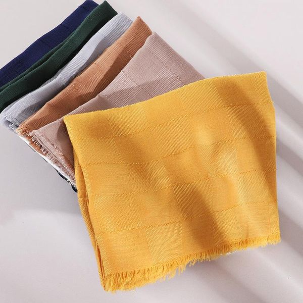 scarves jtvovo 2021 frayed cotton and linen dark light plaid scarf solid color muslim women's hijab shawl turban india islam cap, Blue;gray
scarves jtvovo 2021 frayed cotton and linen dark light plaid scarf solid color muslim women's hijab shawl turban india islam cap, Blue;gray