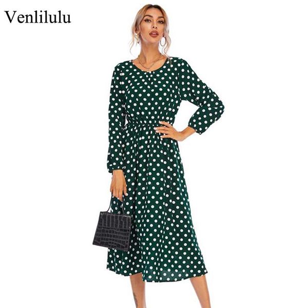 spring polka dot dress women long chiffon ladies high waist sleeve maxi dresses for o-neck robes femme casual, Black;gray
spring polka dot dress women long chiffon ladies high waist sleeve maxi dresses for o-neck robes femme casual, Black;gray