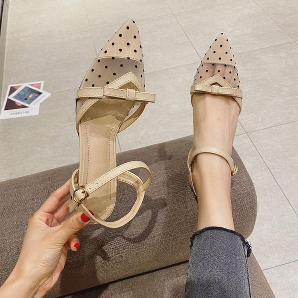 dress shoes 2021 summer mesh polka dot women sandals female high heels pointed toe buckle strap office ladie, Black
dress shoes 2021 summer mesh polka dot women sandals female high heels pointed toe buckle strap office ladie, Black