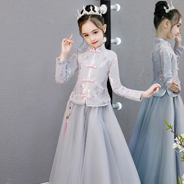 ethnic clothing chinese style girls cheongsam long sleeve tang suit gray flower two piece slim party dress children formal, Red
ethnic clothing chinese style girls cheongsam long sleeve tang suit gray flower two piece slim party dress children formal, Red