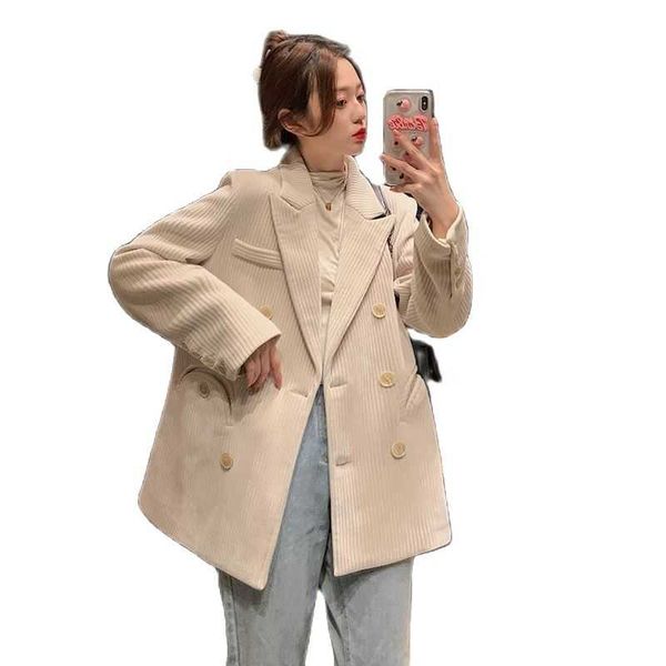 women's suits & blazers 2022 casual large size corduroy blazer suit retro chic jacket female spring autumn jackets for women outerwear, White;black
women's suits & blazers 2022 casual large size corduroy blazer suit retro chic jacket female spring autumn jackets for women outerwear, White;black