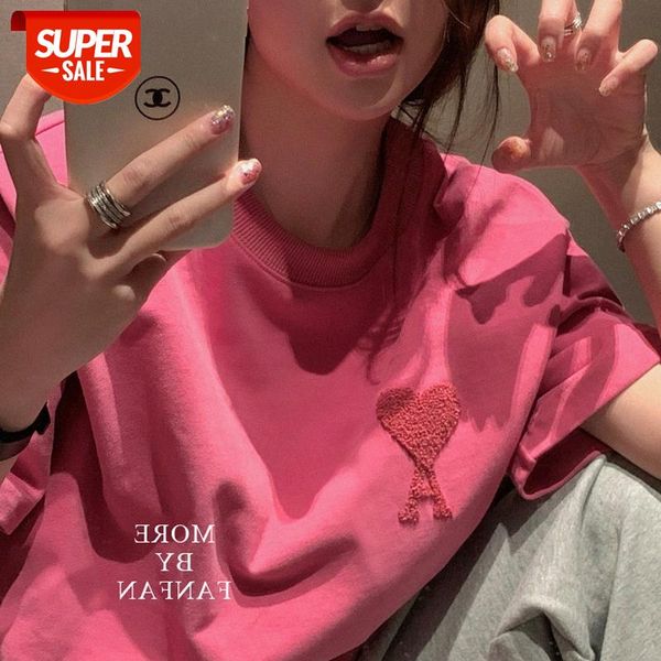 love rose red short-sleeved t-shirt female korean loose tide mid-length couple net #d24j, White
love rose red short-sleeved t-shirt female korean loose tide mid-length couple net #d24j, White