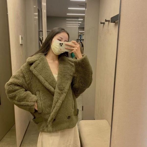 women's fur & faux natural 100% alpaca sheep wool women coat fashion winter superior quality jacket outerwear coats h106, Black
women's fur & faux natural 100% alpaca sheep wool women coat fashion winter superior quality jacket outerwear coats h106, Black
