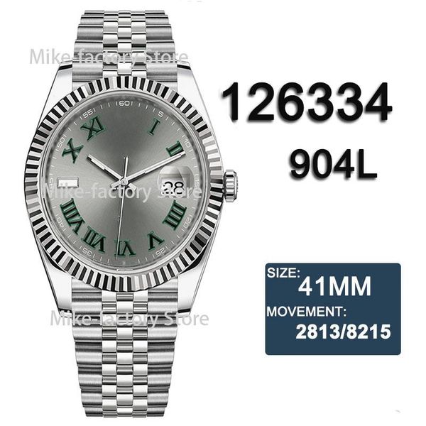 wristwatches men's automatic mechanical watch datejust 41mm 126334 904l stainless steel sapphire glass waterproof watches for me, Slivery;brown
wristwatches men's automatic mechanical watch datejust 41mm 126334 904l stainless steel sapphire glass waterproof watches for me, Slivery;brown