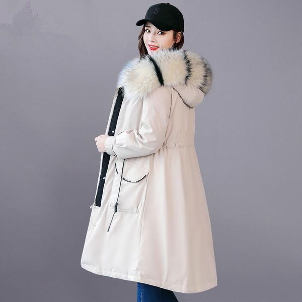 women's trench coats winter jacket women large fur collar warm parka clothes 2021 long and jackets parkas casaco feminino my3242, Tan;black
women's trench coats winter jacket women large fur collar warm parka clothes 2021 long and jackets parkas casaco feminino my3242, Tan;black
