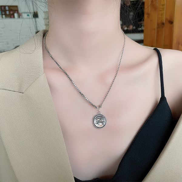 chaosheng s925 sterling silver trend elephant thai silver t-shirt ins fashion versatile collarbone chain necklace female
chaosheng s925 sterling silver trend elephant thai silver t-shirt ins fashion versatile collarbone chain necklace female