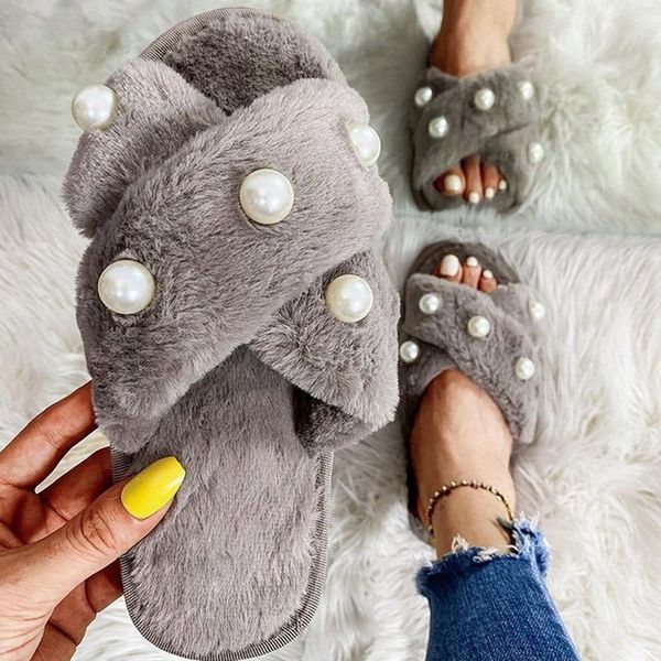 slippers women's plush women 2021 autumn and winter cross home pearl decoration sewing thread, Black
slippers women's plush women 2021 autumn and winter cross home pearl decoration sewing thread, Black