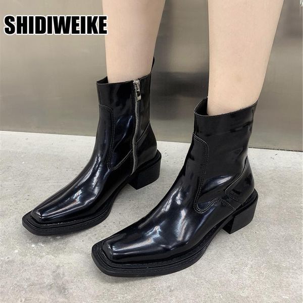 boots fashion patent leather pumps women slip on square toe chunky high heels shoes woman chaussures zapatos mujer 2021, Black
boots fashion patent leather pumps women slip on square toe chunky high heels shoes woman chaussures zapatos mujer 2021, Black