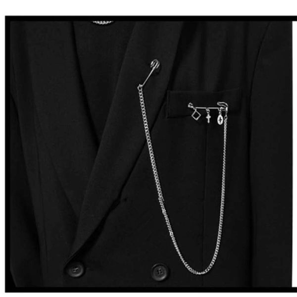 exaggerated net red chain tassel long personality pin hip hop cross fashion suit brooch, Gray
exaggerated net red chain tassel long personality pin hip hop cross fashion suit brooch, Gray