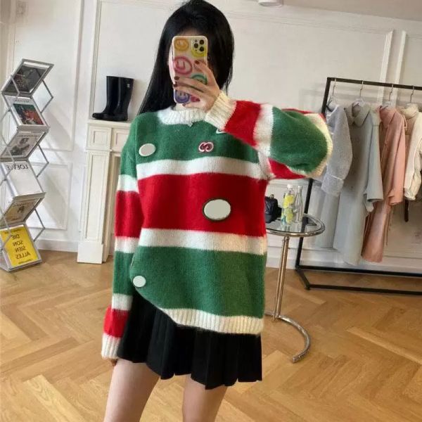 designer 2021 women's knits round neck pullover sweater thick autumn and winter hippocampus retro fashion stitching sweaters, White
designer 2021 women's knits round neck pullover sweater thick autumn and winter hippocampus retro fashion stitching sweaters, White