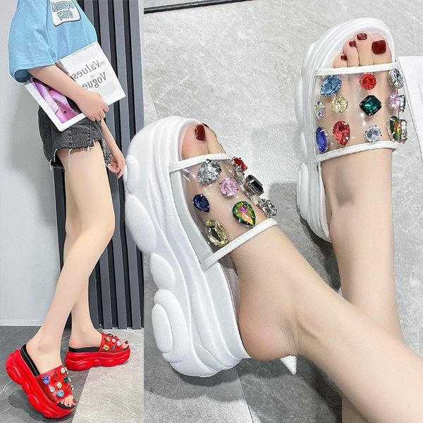 sandals rhinestone silippers women's 2021 summer fashion wedge one-word outerwear toe baring sandal, Black
sandals rhinestone silippers women's 2021 summer fashion wedge one-word outerwear toe baring sandal, Black