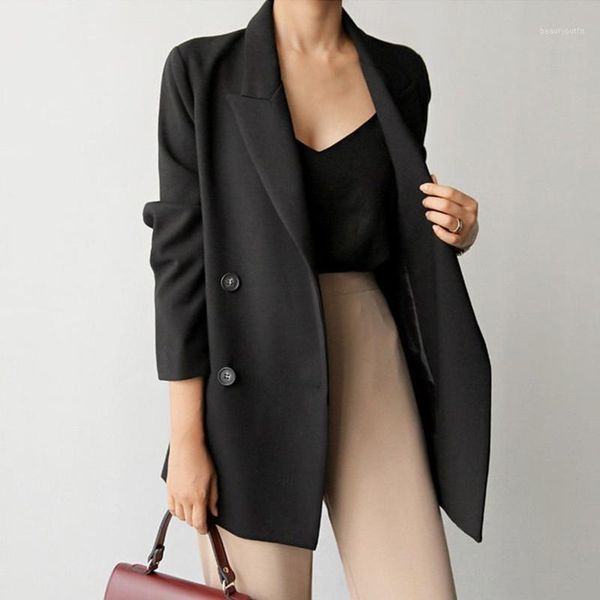 women's suits & blazers spring and autumn suit ladies jacket mid-length loose ol solid korean fashion temperament blazer, White;black
women's suits & blazers spring and autumn suit ladies jacket mid-length loose ol solid korean fashion temperament blazer, White;black