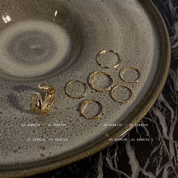 shyr ins fashion seven piece band rings for women's national ringminority cool design feeling net red fashion personality plain light l, Silver
shyr ins fashion seven piece band rings for women's national ringminority cool design feeling net red fashion personality plain light l, Silver