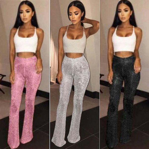 women's pants & capris sequins shiny long woman glitter silver black pink high elastic waist drawstring slim trousers party dance flare, Black;white
women's pants & capris sequins shiny long woman glitter silver black pink high elastic waist drawstring slim trousers party dance flare, Black;white