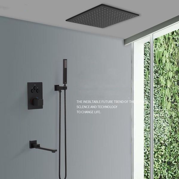 bathroom shower sets faucet set wall concealed matte black square brass ceiling rainfall 2way or 3 ways
bathroom shower sets faucet set wall concealed matte black square brass ceiling rainfall 2way or 3 ways