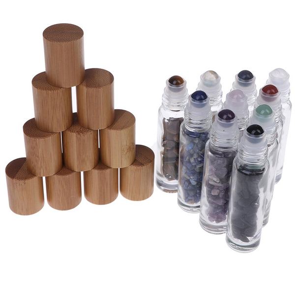storage bottles & jars 10ml/bottle natural essential roller ball bottle gemstones oil glass with bamboo lid caps 
storage bottles & jars 10ml/bottle natural essential roller ball bottle gemstones oil glass with bamboo lid caps