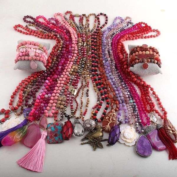 wholesale red 20pc mix color necklace / bracelet set fashion boho jewelry handmade women bohemian necklaces gift pendant, Silver
wholesale red 20pc mix color necklace / bracelet set fashion boho jewelry handmade women bohemian necklaces gift pendant, Silver