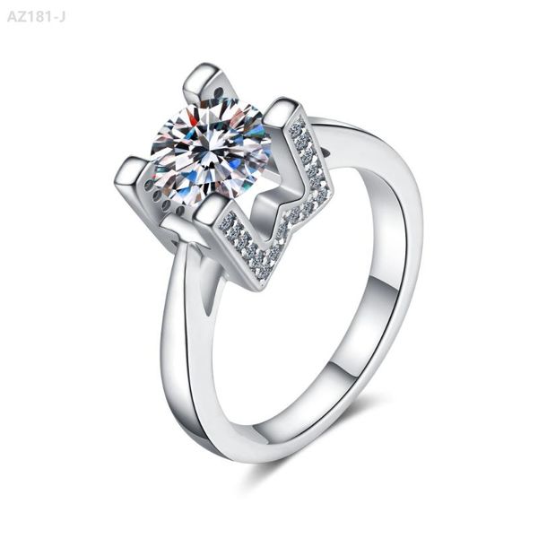 cluster rings moissanite ring 925 sterling silver passed diamond test excellent 0.8ct gem w shape fashion women wedding anniversary gift, Golden;silver
cluster rings moissanite ring 925 sterling silver passed diamond test excellent 0.8ct gem w shape fashion women wedding anniversary gift, Golden;silver