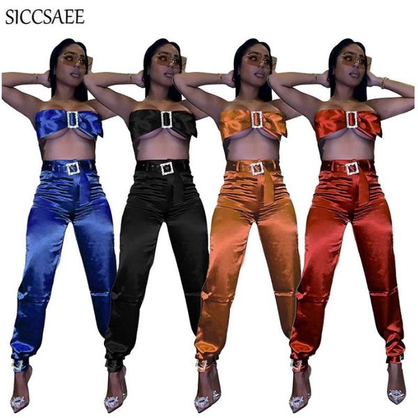 two piece dress bow crop and pants backless strapless outfits for women casual set sweat suit clothing tube overalls back zip, White
two piece dress bow crop and pants backless strapless outfits for women casual set sweat suit clothing tube overalls back zip, White
