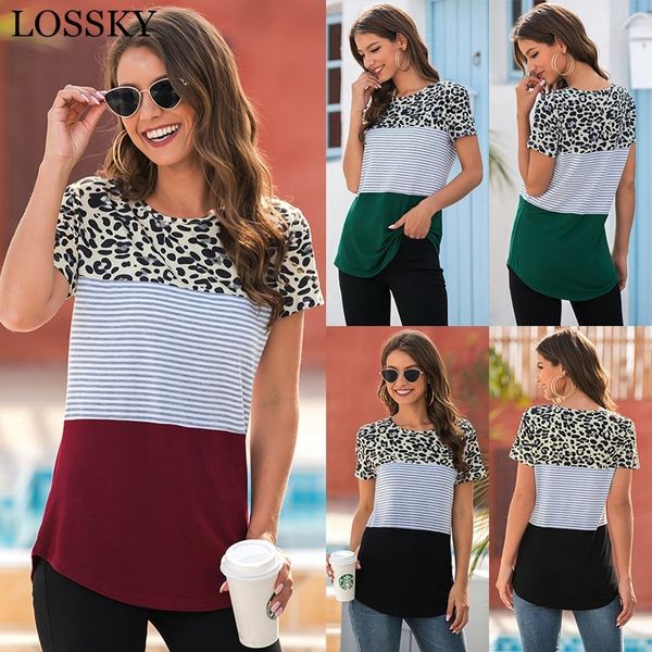 women's summer t-shirt short sleeve o neck leopard patchwork causal female friends harajuku t shirt camiseta mujer tee 210520, White
women's summer t-shirt short sleeve o neck leopard patchwork causal female friends harajuku t shirt camiseta mujer tee 210520, White