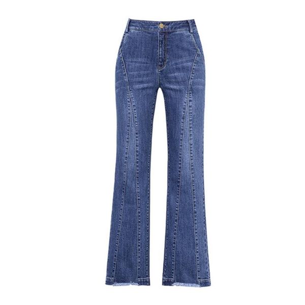 women's jeans 2021 spring summer micro flare loose casual high waist slimming trousers, Blue
women's jeans 2021 spring summer micro flare loose casual high waist slimming trousers, Blue