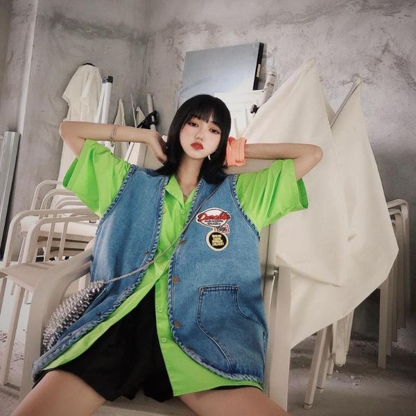 women's vests fashion street port-flavor big boyfriend style light blue old sleeveless vest bf loose overlay denim coat tide, Black;white
women's vests fashion street port-flavor big boyfriend style light blue old sleeveless vest bf loose overlay denim coat tide, Black;white