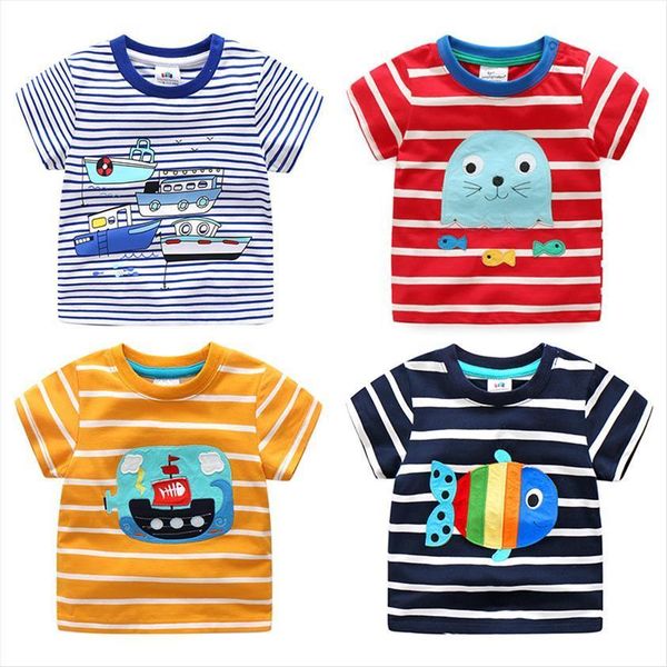 kids clothes design summer 2 4 6 8 cotton strip car plane fish dog dinosaur print o neck short sleeve, Blue
kids clothes design summer 2 4 6 8 cotton strip car plane fish dog dinosaur print o neck short sleeve, Blue