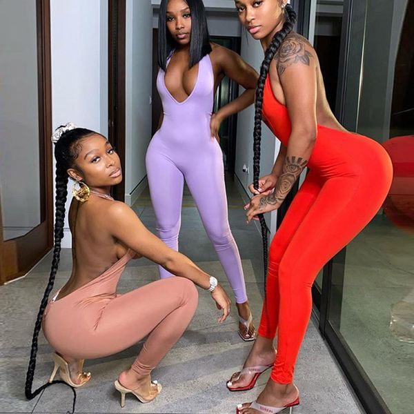 one piece sets low chest deep v neck jumpsuits women sleeveless backless rompers bodysuit outfit sport wear 210428, Black;white
one piece sets low chest deep v neck jumpsuits women sleeveless backless rompers bodysuit outfit sport wear 210428, Black;white