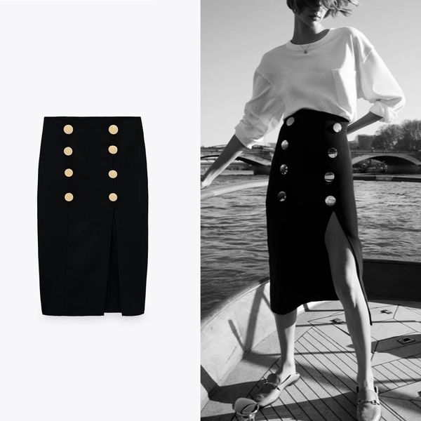 dresses za women high waist button pencil midi summer skirts chic front slit back zip vintage office lady black skirt, Black;gray
dresses za women high waist button pencil midi summer skirts chic front slit back zip vintage office lady black skirt, Black;gray