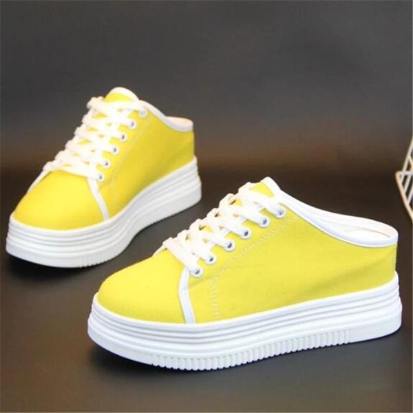 summer platform wedges sneakers women canvas casual shoes woman breathable open heel backless loafers slippers, Black
summer platform wedges sneakers women canvas casual shoes woman breathable open heel backless loafers slippers, Black