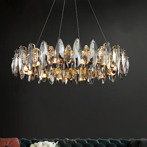 chandeliers modern crystal round shape chandelier for living room luxury smoky gray lamp bedroom hanging light golden body
chandeliers modern crystal round shape chandelier for living room luxury smoky gray lamp bedroom hanging light golden body