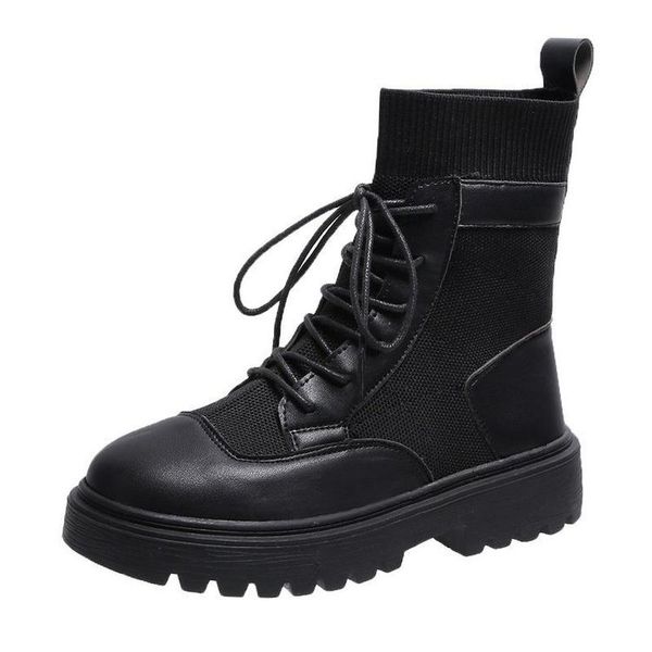 boots autumn winter shoes for women knitting leather woman warm plush lace up square high heels ankle, Black
boots autumn winter shoes for women knitting leather woman warm plush lace up square high heels ankle, Black