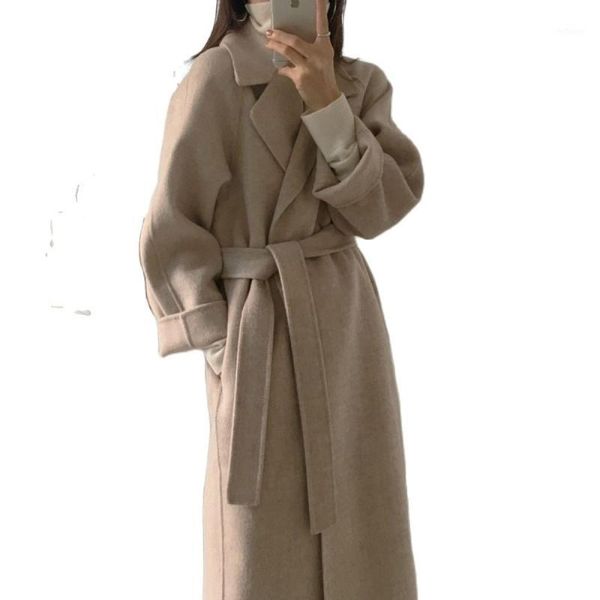 women's wool & blends aachoae women elegant long coat with belt solid color sleeve chic outerwear ladies overcoat autumn winter 2021, Black
women's wool & blends aachoae women elegant long coat with belt solid color sleeve chic outerwear ladies overcoat autumn winter 2021, Black