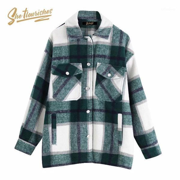 women's jackets sheflourishes womens coats and oversized green plaid retro winter female vintage loose woolen sfa3c, Black;brown
women's jackets sheflourishes womens coats and oversized green plaid retro winter female vintage loose woolen sfa3c, Black;brown