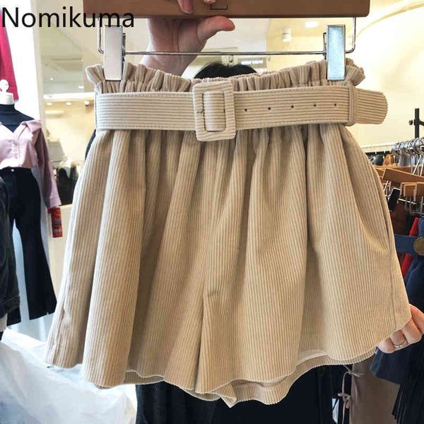 nomikuma corduroy wide leg shorts belt stretch high waist women short spring new korean causal solid bottoms mujer 6e265 210427, White;black
nomikuma corduroy wide leg shorts belt stretch high waist women short spring new korean causal solid bottoms mujer 6e265 210427, White;black