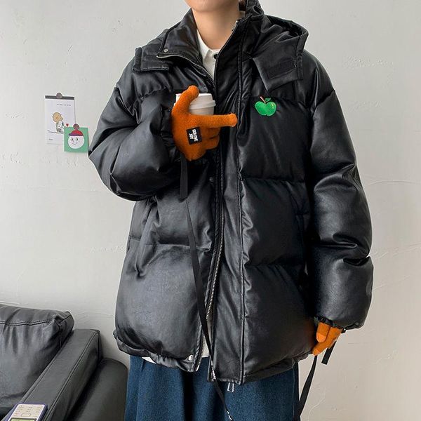 men's down & parkas 2021 apple design men winter warm male korean thicken casual coats and jackets printed oversized clothing jacket pa, Black
men's down & parkas 2021 apple design men winter warm male korean thicken casual coats and jackets printed oversized clothing jacket pa, Black
