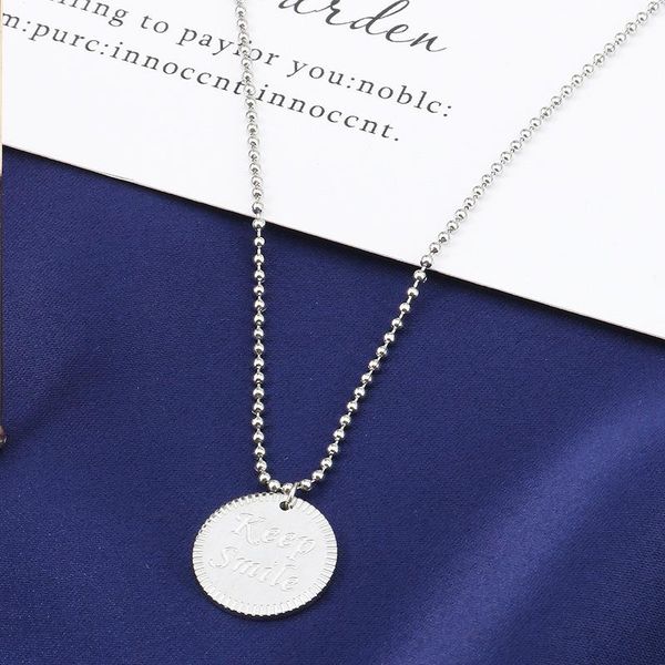 pendant necklaces non-fading titanium steel necklace english letter female temperament clavicle chain 45cm wholesale, Silver
pendant necklaces non-fading titanium steel necklace english letter female temperament clavicle chain 45cm wholesale, Silver
