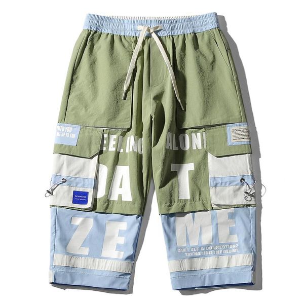 summer lightweight overalls original design men's spliced loose travel outdoor shorts multi-pocket long calf pants, Black
summer lightweight overalls original design men's spliced loose travel outdoor shorts multi-pocket long calf pants, Black