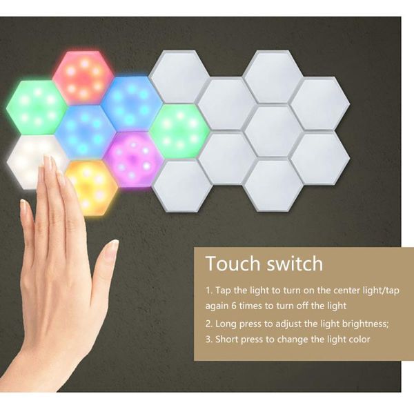 honeycomb module light app control led quantum diy rgb hexagonal combination wall lamp for decoration
honeycomb module light app control led quantum diy rgb hexagonal combination wall lamp for decoration