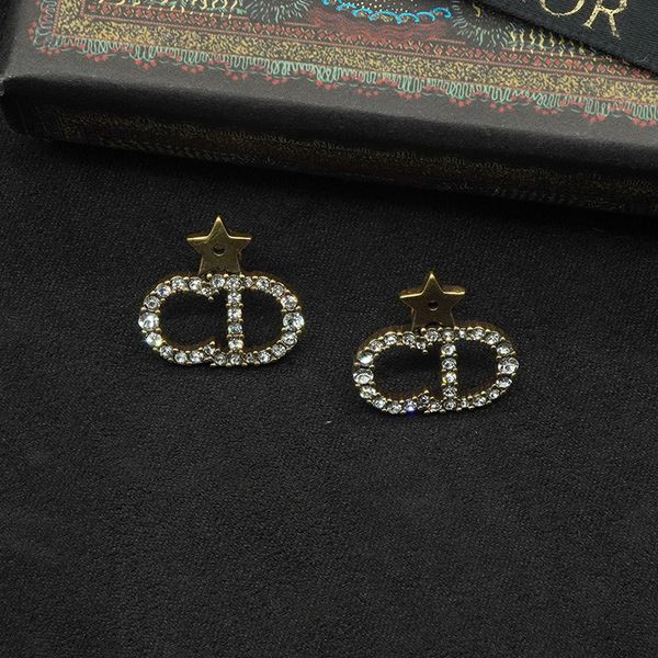 family fashion pig nose letter full diamond jewelry five pointed star 925 silver needle earrings, Golden;silver
family fashion pig nose letter full diamond jewelry five pointed star 925 silver needle earrings, Golden;silver