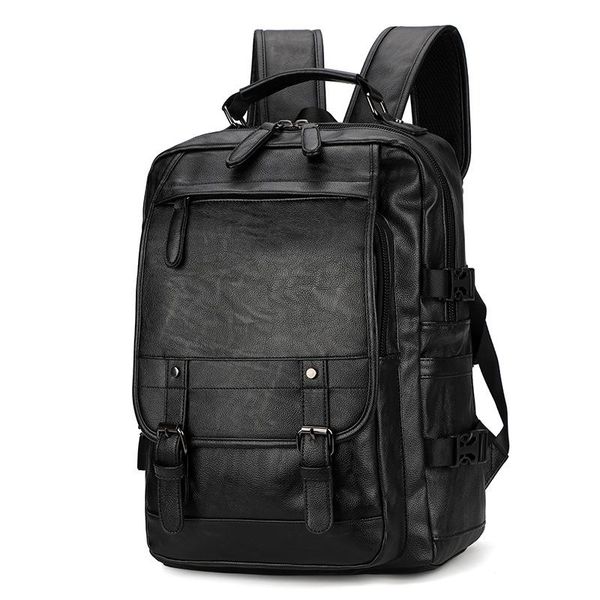 backpack fashion casual pu portable high capacity softback black solid outdoor korean mochila men's db60bb
backpack fashion casual pu portable high capacity softback black solid outdoor korean mochila men's db60bb